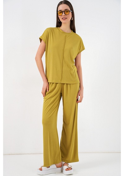 Bigdart Kadın Örme Bluz Pantolon İkili Takım 30085 - E.yeşil