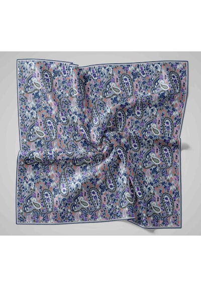 Silk Home Twill İpek Eşarp 11478-20 Karolina Mavisi, Lacivert, Soluk Siyah