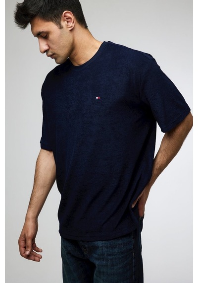 Tommy Hilfiger Tommy Hılfıger Erkek T-shırt 09t4141-410 Lacivert