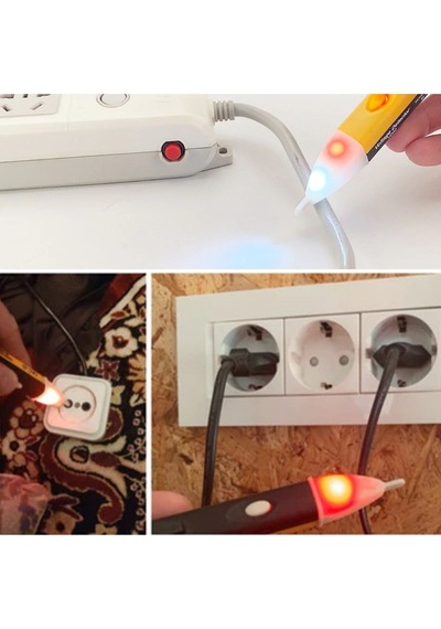 Elektrik Kaçak Dijital Kontrol Kalemi -dedektörlü Temassız Işıklı Kablo Voltaj Test