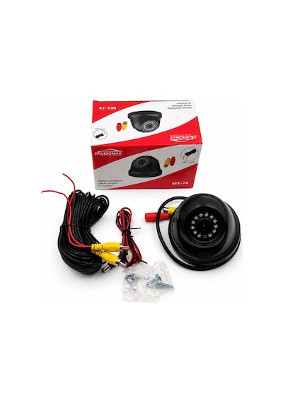 Audiomax Dome Kamera - 10 Metre Kablolu 12v Kamera - Audiomax Mx-74 Araç Dome Kamerası