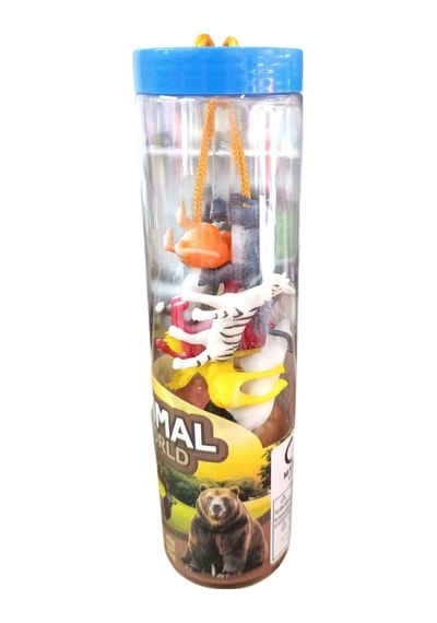 Asya Oyuncak Display Box Silindir Hayvanlar 6676-mavi