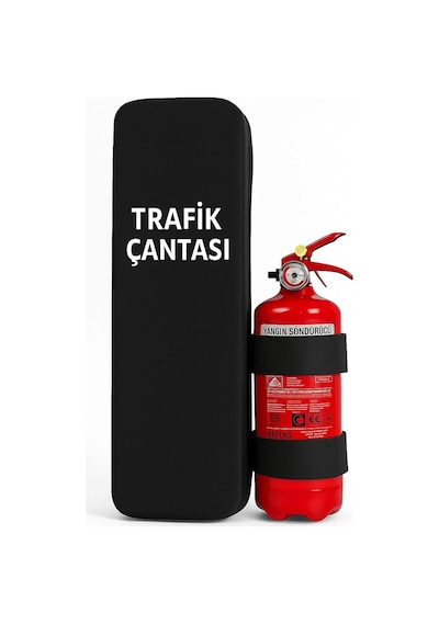 Trafik Seti Tüvtürk Onaylı 1 Kg Yangın Söndürücü