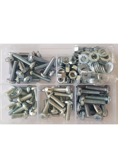M6 Ysb Vida Somun Pul Seti 180 Parça M6 Boy 15-20-25-30 MM