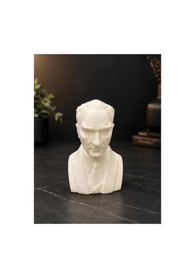 3d Atatürk Büst Figür Boyama Seti - Kendin Boya Hobi Ve Etkinlik Seti - Akrilik Boya + 2 Fırça