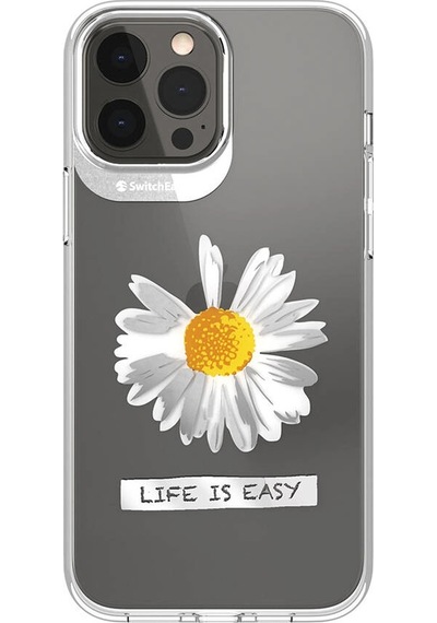 Apple Uyumlu iPhone 13 Pro Max Kılıf Çift Imd Baskılı Lisanslı Switcheasy Artist Daisy Kapak Renksiz