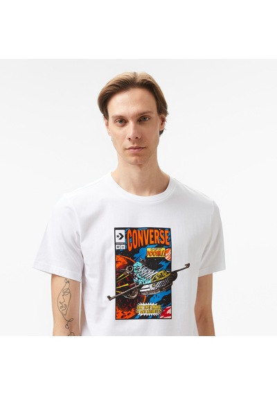 Converse Comic Cover Erkek Beyaz T-shirt