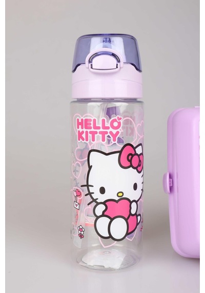 Yeni Sezon Lisanslı Hello Kıtty 500 ML Trıtan Matara ve 2 Katlı Beslenme Kabı Seti