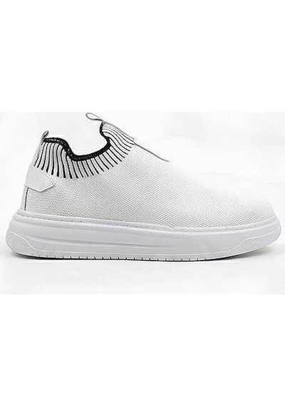 Daytex 1110 Erkek Slip-on - Full Triko Örgü Sneaker Beyaz