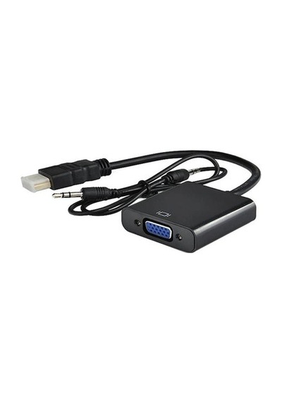 Vcom Cg590-b-0.15 Siyah Hdmi Erkek To Vga Dişi+ses Kablosu Dönüştürücü