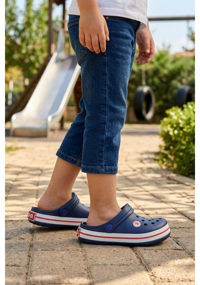 Ayakmod Lacivert Eva Hafif Unisex Çocuk Sabo Terlik 214 F