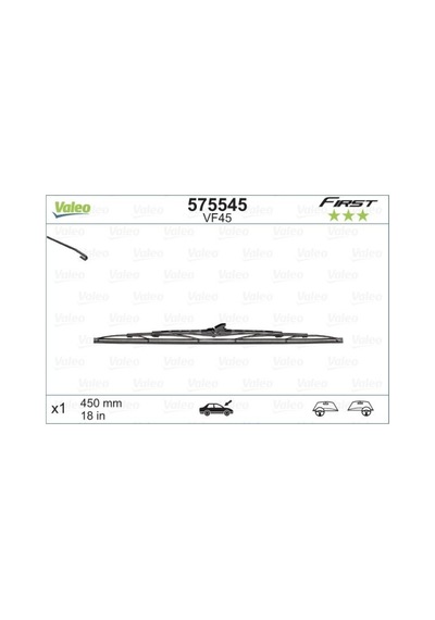 Valeo 575545 Silecek Süpürgesi Tek 450MM - Montaj Aparatlı