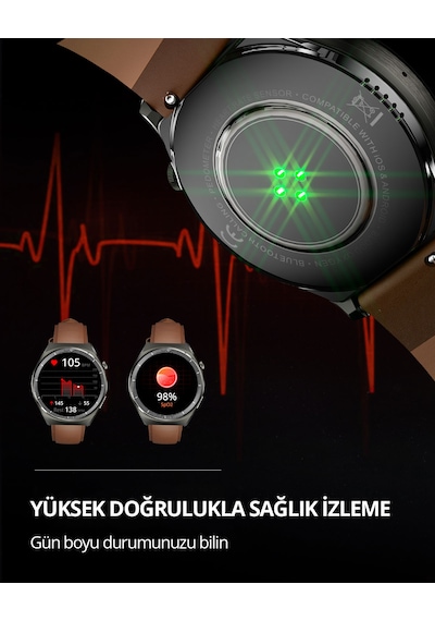 Aukey SW-2U-GY Akıllı Saat (Distribütör Garantili)