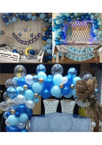 Mavi Lacivert Balon İnzciri Seti
