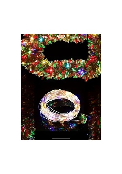 Led Işıklı Yılbaşı Püskül Süsü Gün Işığı Ve Renkli Dekoratif Tinsel, Yılbaşı Ağacı Ve Ev Dekoru Diğer