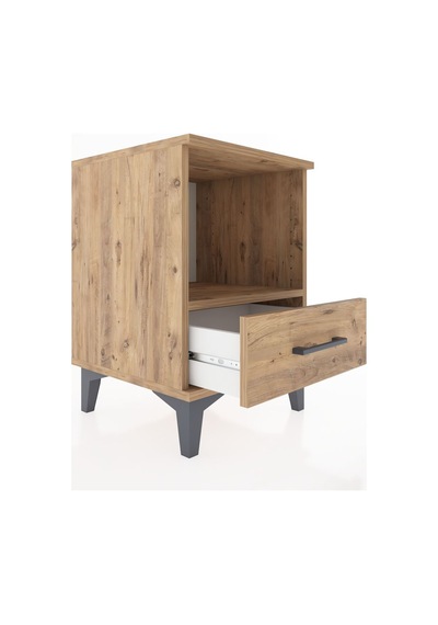 Hyperion Komodin Tek Raflı Tek Çekmeceli 44x44x64 Çam-çam Atlas Çam