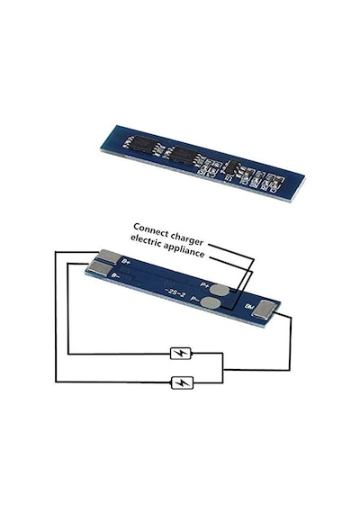 Bakayelektronik-2S 3A Bms Lityum Li-İon Batarya Koruma Kartı 18650 Pil Lipo