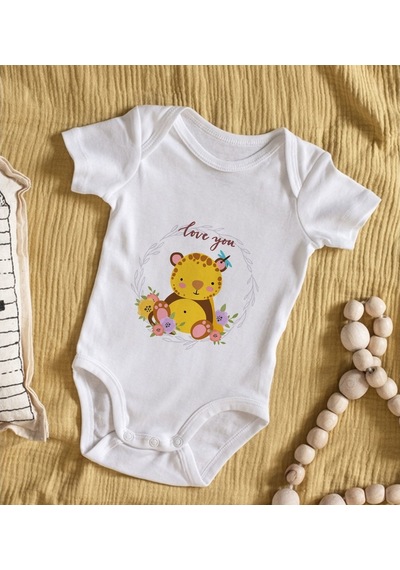 Bitmeyenkartus Bk Kids Love You Tasarımlı Bebek Body Zıbın - Model 2 Çok Renkli