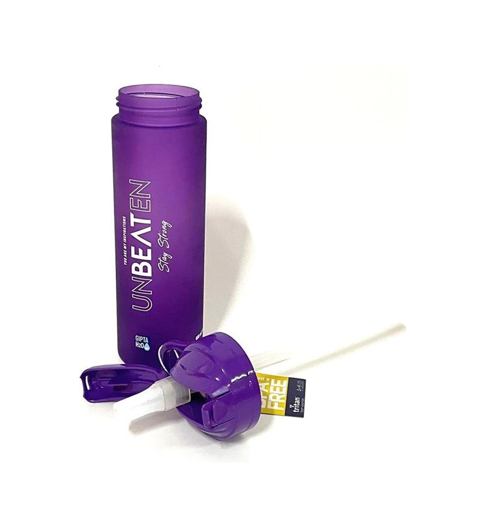 Unbeaten Tritan Pipetli Matara Boyalı Desenli 600 Ml Karışık Renk 1 Adet Karışık