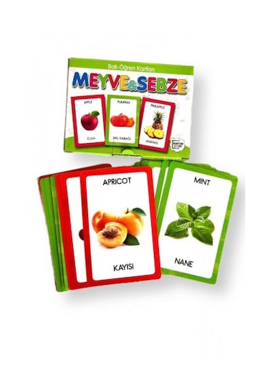 Karatay 4e Bak Öğren Kartları Meyve Ve Sebzeler