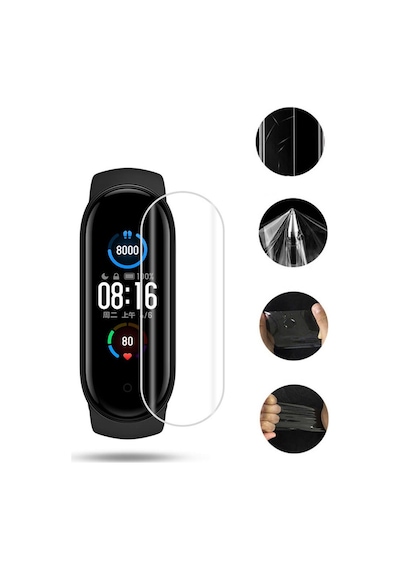 Wozlo Xiaomi Mi Band 4 Uyumlu Çizilme Önleyici Tpu Nano Yumuşak Film Ekran Koruyucu - 2 Adet