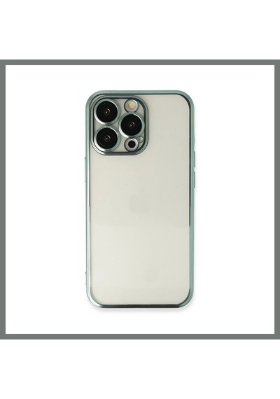 Bezos İphone 14 Pro Uyumlu Kılıf Lensli Silikon - Yeşil Mmbz