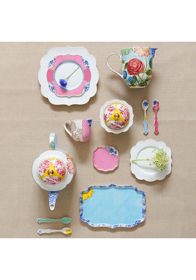 Pembe Porselen Çay Tabağı 10 Cm