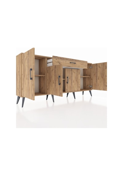 Arges Konsol 3 Raflı Tek Çekmeceli 4 Kapaklı 176x30x83 Çam-çam/çam Çam/çam Arges Konsol 3 Raflı Tek Çekmeceli 4 Kapaklı 176x30x83 Çam-çam/çam Çam/çam
