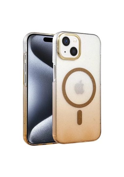 Newface Apple İphone 14 Glossy Magsafe Kapak - Çöl Titanyum Çöl Titanyumu