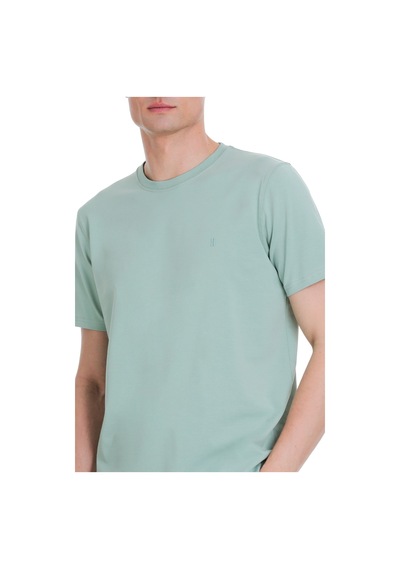 Hatemoğlu Mavi Regular Fit Bisiklet Yaka Pamuklu Tişört 1996538 Mavi-03
