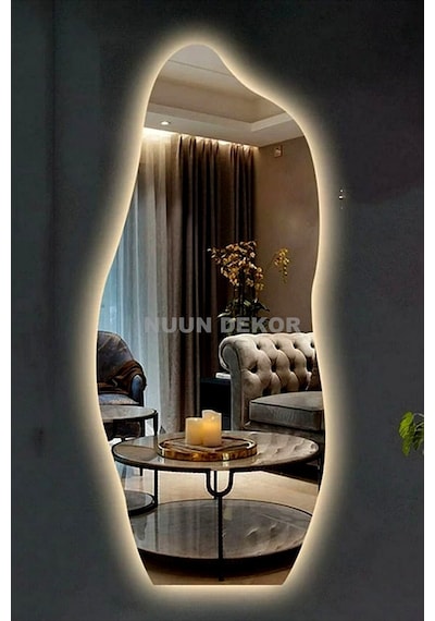 150x50 Led Işıklı Asimetrik Boy Aynası Gün Işığı