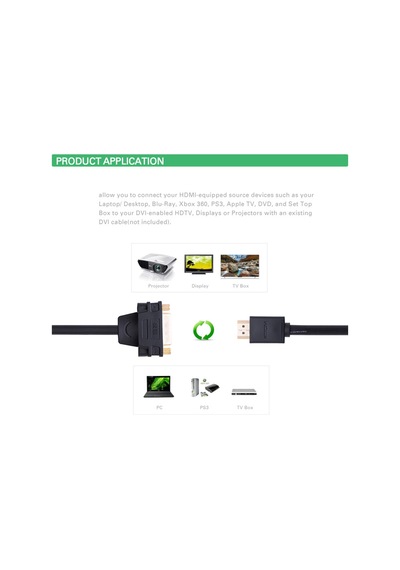 Ugreen Hdmi To Dvi 24+5 Dönüştürücü Kablo