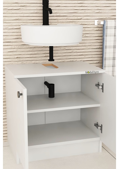 Rodelisa Lavabo Altı Dolap 00 % Mdf Çanak Lavabo Uyumlu - Banyo Dolabı Beyaz