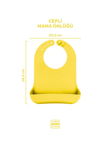 Silikon Beslenme Seti 4'lü Sunset Turuncu-sunrise Sarı / Mama Önlüğü, Mama Tabağı, Kaşık, Bardak