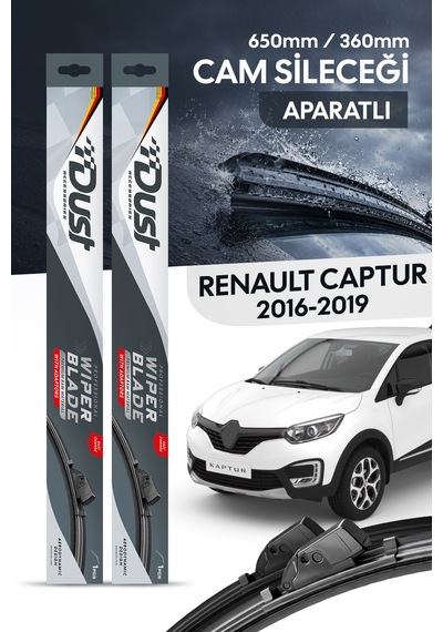 Renault Captur 2016-2019 Uyumlu Silecek Takımı 650mm/360mm S19