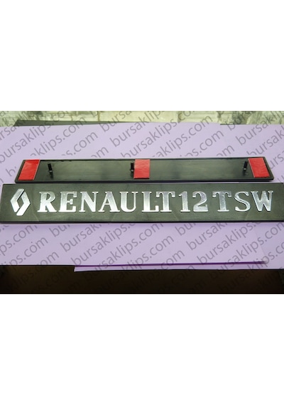 Renault R12 "renault 12 Tsw" Bagaj Yazı Krom Kaplama