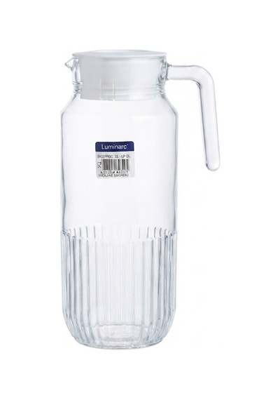 Gridz Buzdolabı Sürahisi + Kapak 1.3 L Şeffaf Cam Sürahi