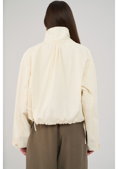 Mai Collection Liora Düğmeli Bomber Ekru Ceket