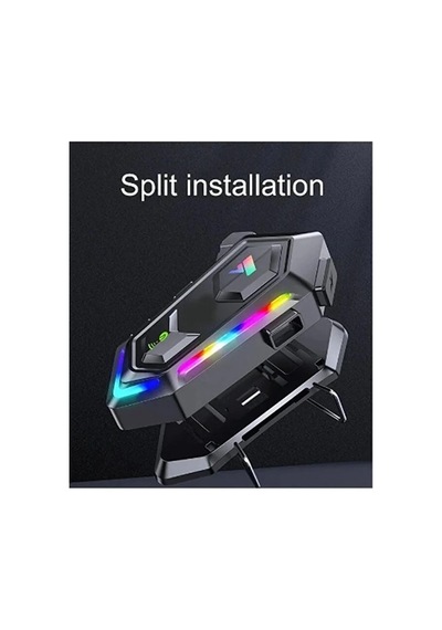 V20 Max Motor Kask Kulaklık Rgb Bluetooth Motosiklet Kulaklık Intercom 2 Kişi 300 Metre Eşleşme