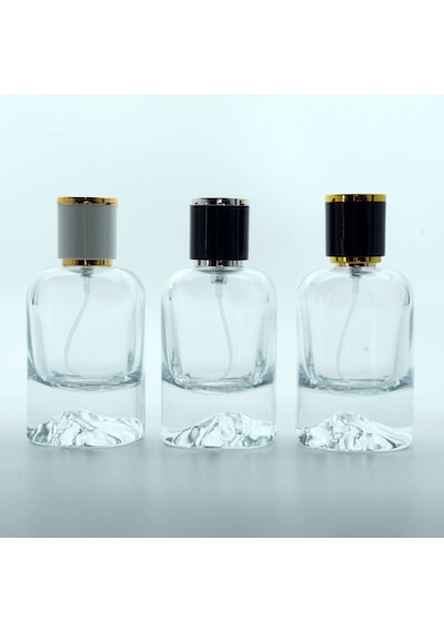 Boş Parfüm Şişesi 50 Ml Mount Dağ 2 Adet Sprey Aparat İle Kapatılır-kolay Kapama Boş Şişe