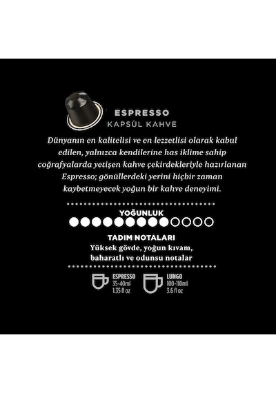 Kahve Dünyası 9 Master Espresso Kapsül Kahve 5 x 10 Kapsül Kahve Dünyası 9 Master Espresso Kapsül Kahve 5 x 10 Kapsül