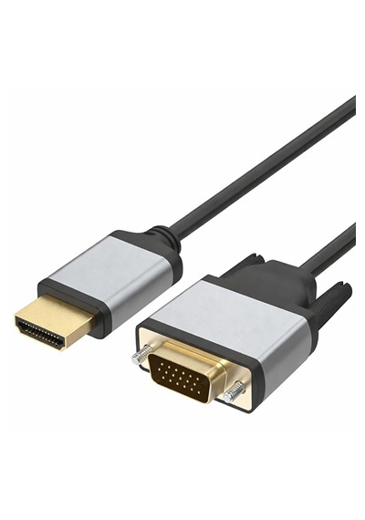 Hdmı Vga Kablo Dönüştürücü 1.8m Hdmı Erkek Vga Erkek Adaptör 1080p Monitör Projeksiyon Bağlantı