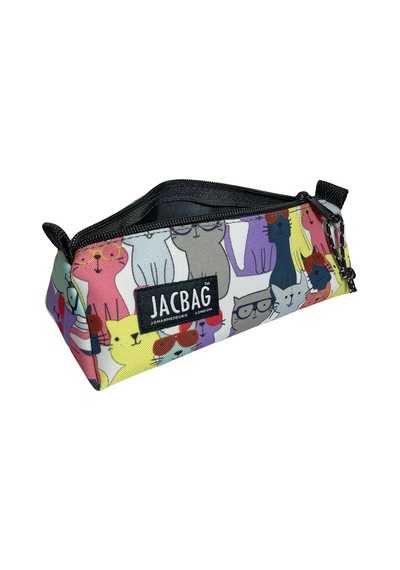 Jacbag Prıme Pencil Case-üçgen Tip Kalemkutu Prime-sarı Kedi renkli