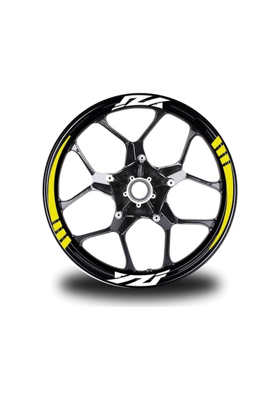 Yzf Yazılı Sarı Takım Jant Sticker Modeli