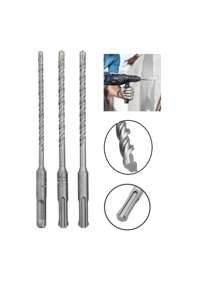 Kırıcı Delici Hilti Için Sds Plus Elmas Uçlu Matkap Ucu Seti 3 Parça 6mm-7mm-8mm