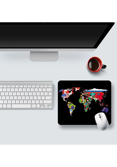 World Map Flags 22x18cm Mp532218 İlyuka Mini Boy Gaming Mousepad