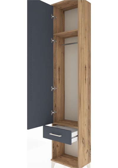 Arges Dolap 2 Raflı Tek Çekmeceli Tek Askılı 44x30x221 Çam-an... Çam Arges Dolap 2 Raflı Tek Çekmeceli Tek Askılı 44x30x221 Çam-an... Çam