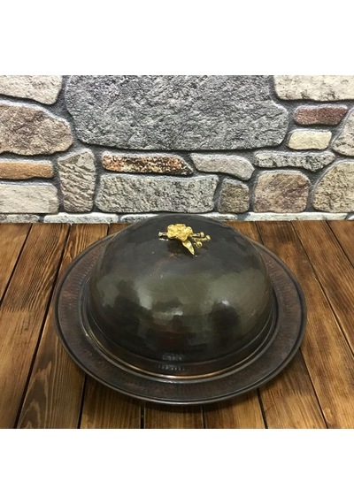 Dövme Bakır Oksitli Pilavlık 36 Cm Bakır