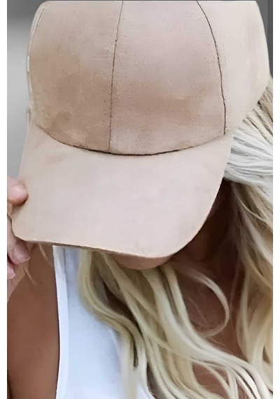 Tezzgelsin Unisex Süet Ayarlanabilir Beyzbol Kep Şapka Bej