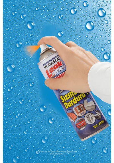 Vodaseal Leak Fix Şeffaf Kauçuk Kaplama Sprey 200 Ml Sızdırmaz Kaplama, Suya Dayanıklı,